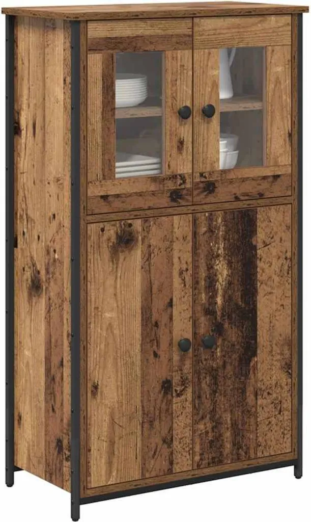 Mobile Credenza Industriale SYFAX™ 62x32x106,5 cm Legno Antico