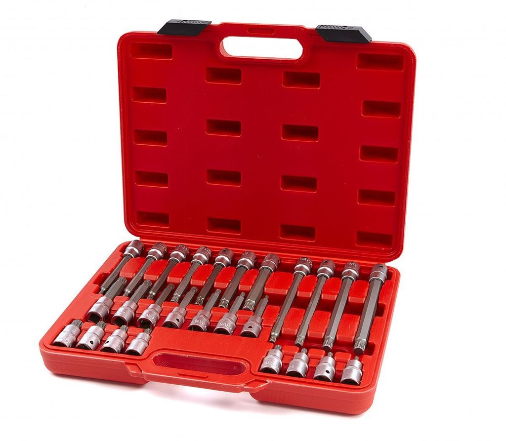 HBM 1/2 Zoll Vielzahn-Steckschlüsselsatz, 26-teilig