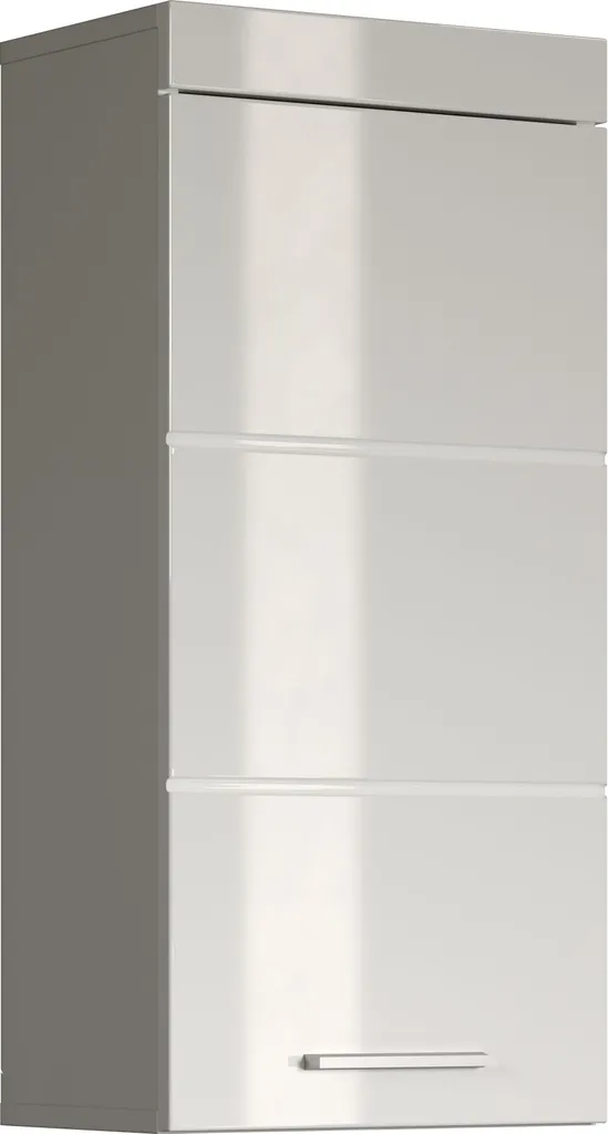 Solution rangement salle de bain étroite AMANDA meuble haut 1 porte