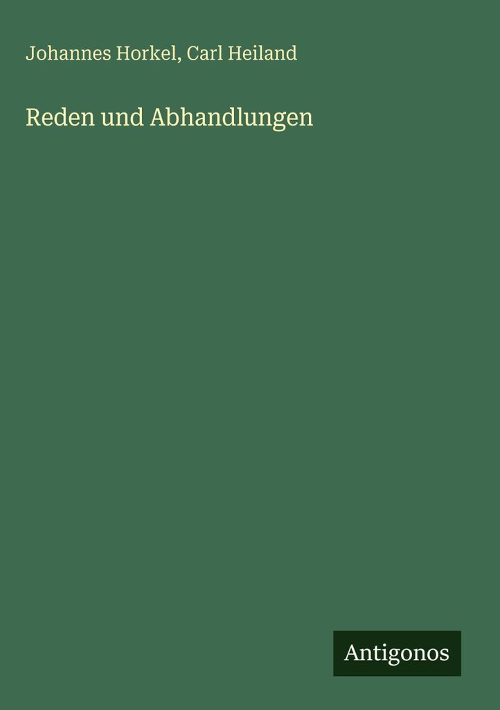 Reden und Abhandlungen