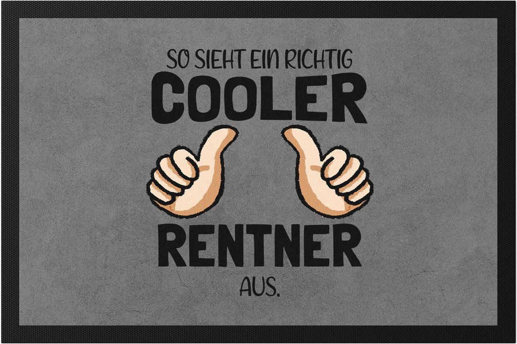 So Sieht Ein Cooler Rentner Aus Fußmatte Geschenkidee Ruhestand Pension Rente