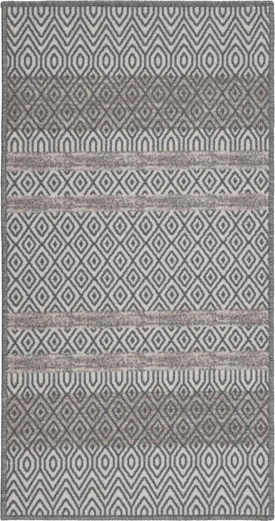 Teppich Läufer Flur - 80x150 cm - Grau - Rutschfest - Produktbild 