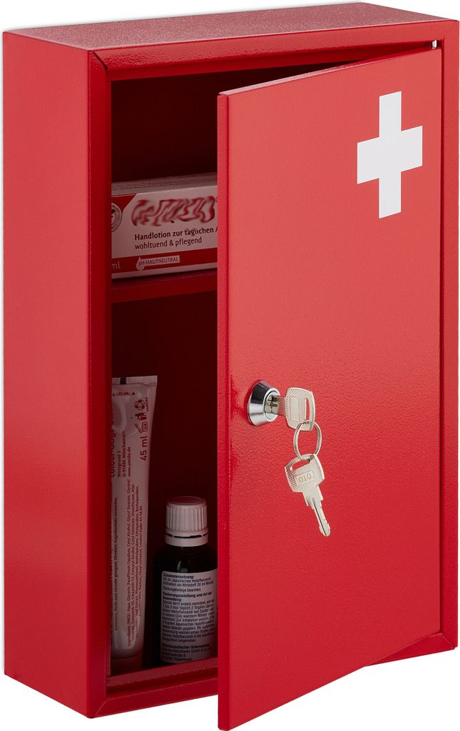 Trousse de premiers secours à 2 compartiments, rouge Image du produit 