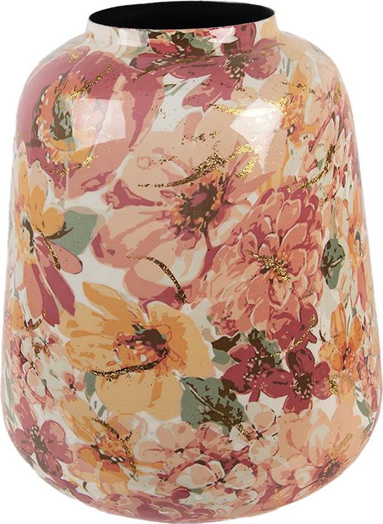 Clayre & Eef Vase Ø 35x52 cm Rosa Metall