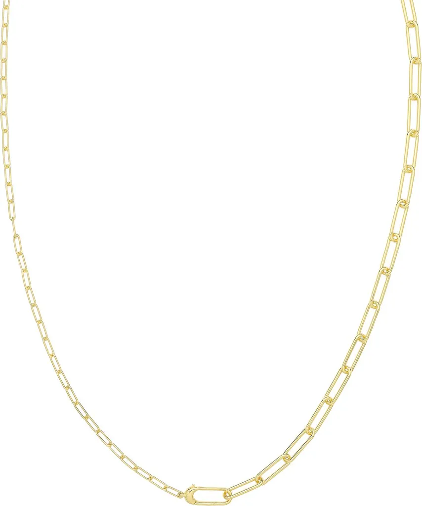 Collier en Argent 925 Largeur 4.5mm Maille Paperclip Robuste 10g