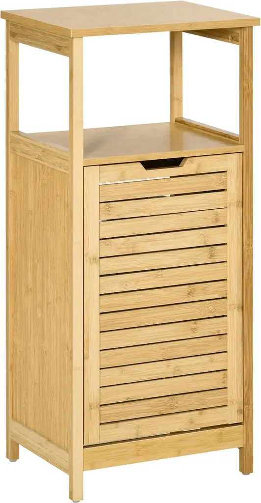 Meuble salle de bain anti-humidité en bambou avec tiroir de rangement