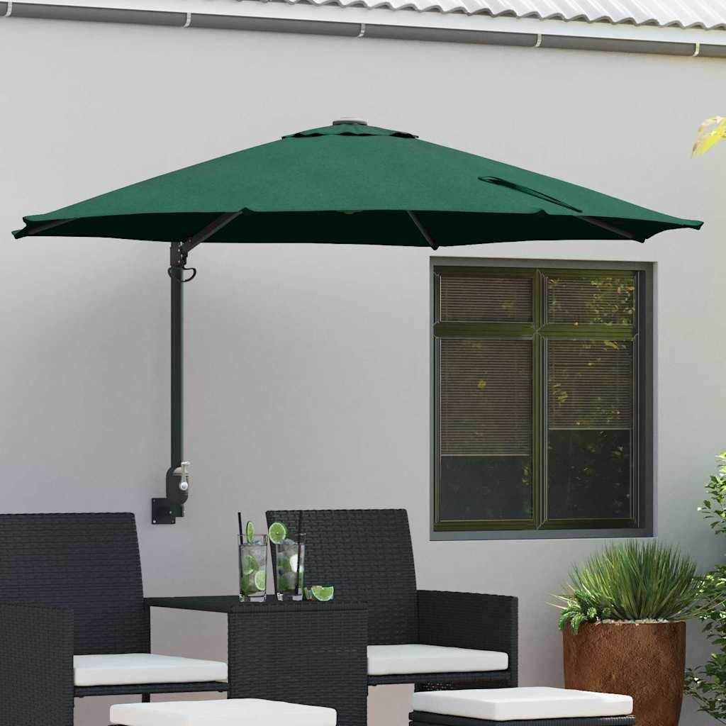 2025 Moderne Gartenparasol Grün und Schwarz 248 x 248 x 148 cm - Sonnenschirme,Design 9370646 1parcel