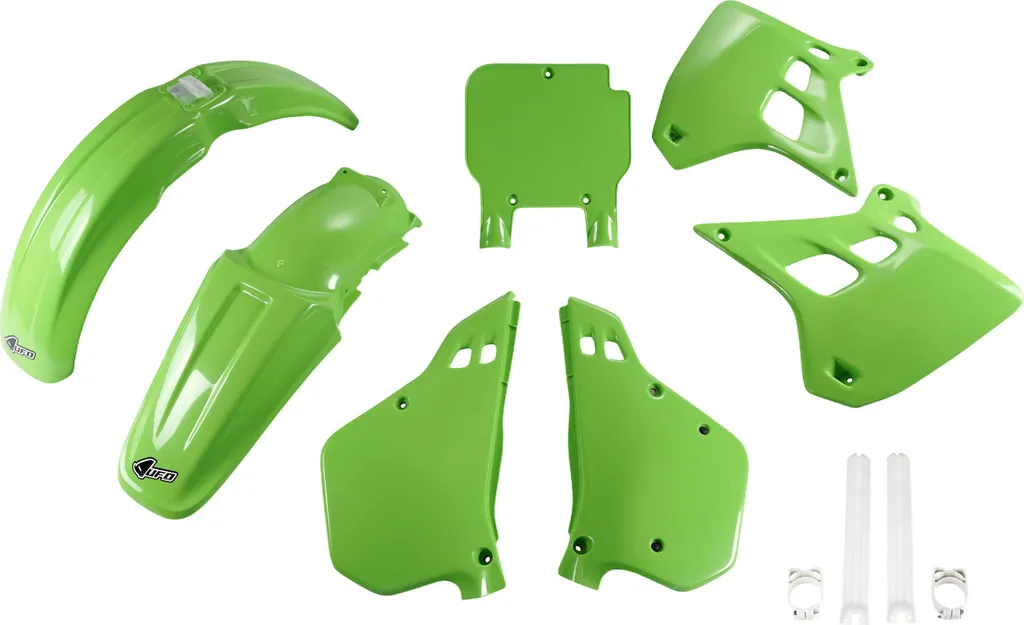 Ensemble de plastiques moto complet pour Kawasaki KX 250 1990-1991 Vert