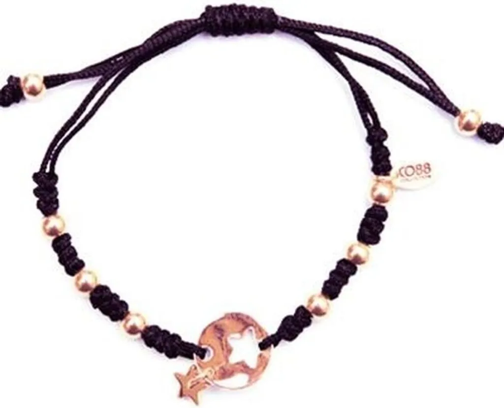 Bracelet élastique en perles noires pour femme CO88 Collection 8CB-90064