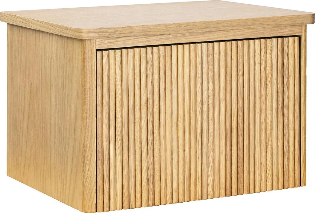 Arredo Bagno MINEA 40 cm Rovere Scanalato | Mobiletto Sospeso Facile
