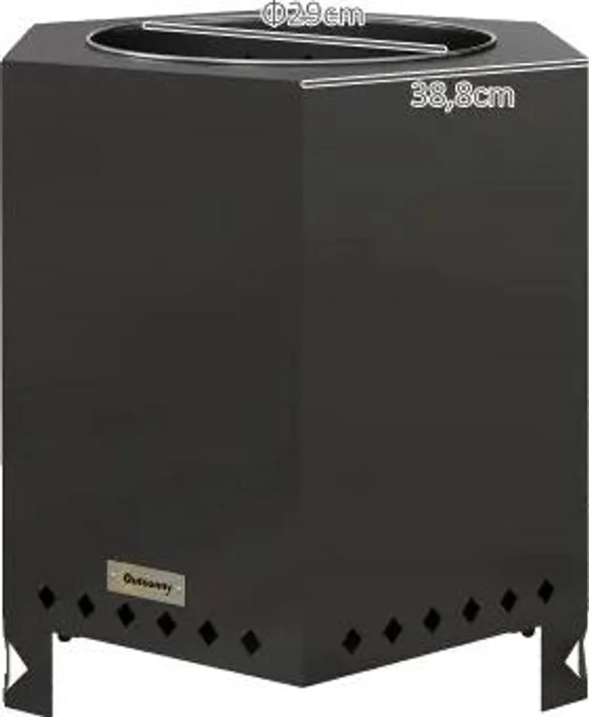 Brasero de table design noir sans fumée pour balcon et jardin d'hiver