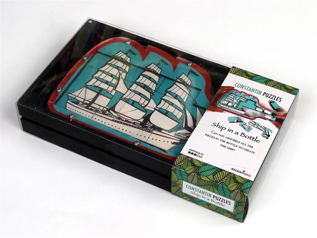 Bateau dans une Bouteille Constantin - Cadeau Idéal Casse-Tête et Déco 3D
