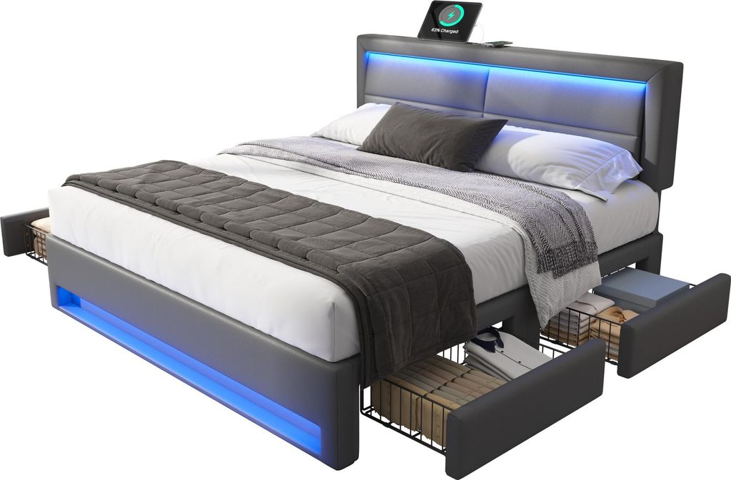 okwish Polsterbett Doppelbett 140 x 200 cm mit Produktbild 