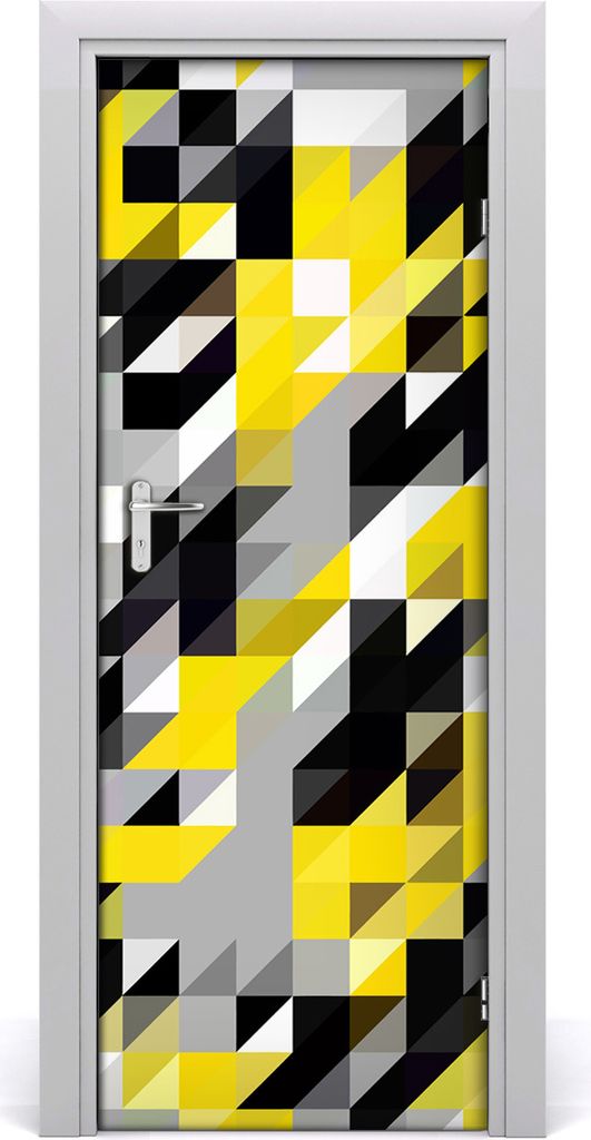 Tulup Türaufkleber 75x205 cm Dekorative Aufkleber Selbstklebend Wasserdichte Tapete Abnehmbar Schlafzimmer Wohnzimmer Wohnkultur - geometrischer H...