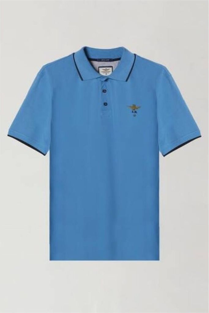 Aeronautica Militare Kurzarm-Poloshirt blau