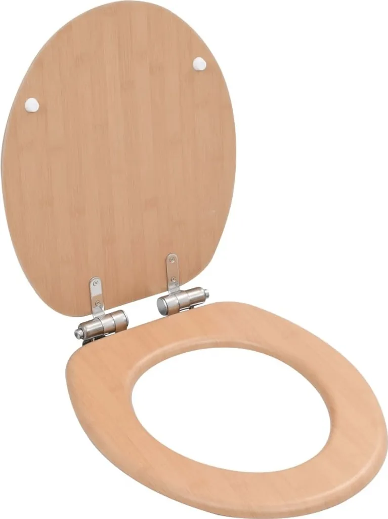 2x Tavolette WC Bambù MDF Soft Close - Addio rumori e dita schiacciate!