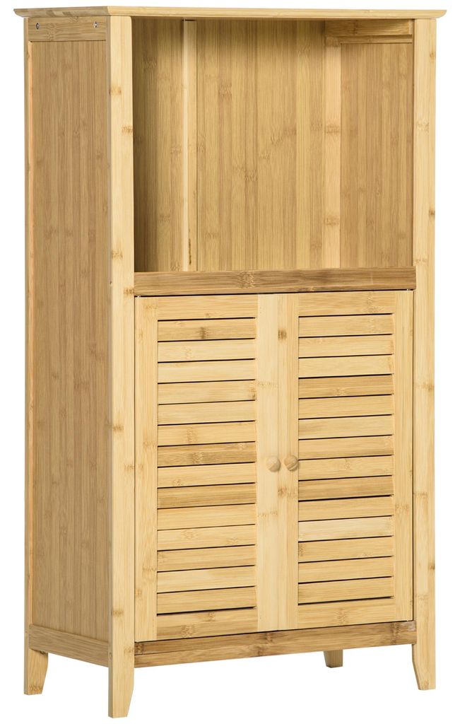 HOMCOM Badzimmerschrank mit offener Regal Badregal Produktbild 