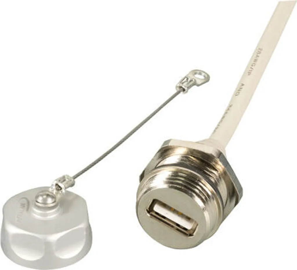 Adaptateur USB encastrable pour boîtier extérieur IP67 M20 0.5m Cable
