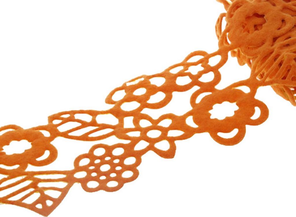 Tischband aus Filz - 2-farbig gelb/orange -10cm 2m 1VE = 3 x 2m -64749