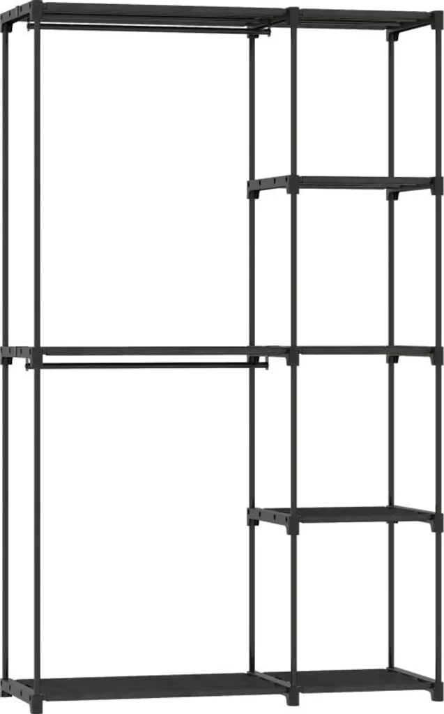 Organizza la Tua Vita con Fortuna Lai Armadio 111x43x185 cm Nero