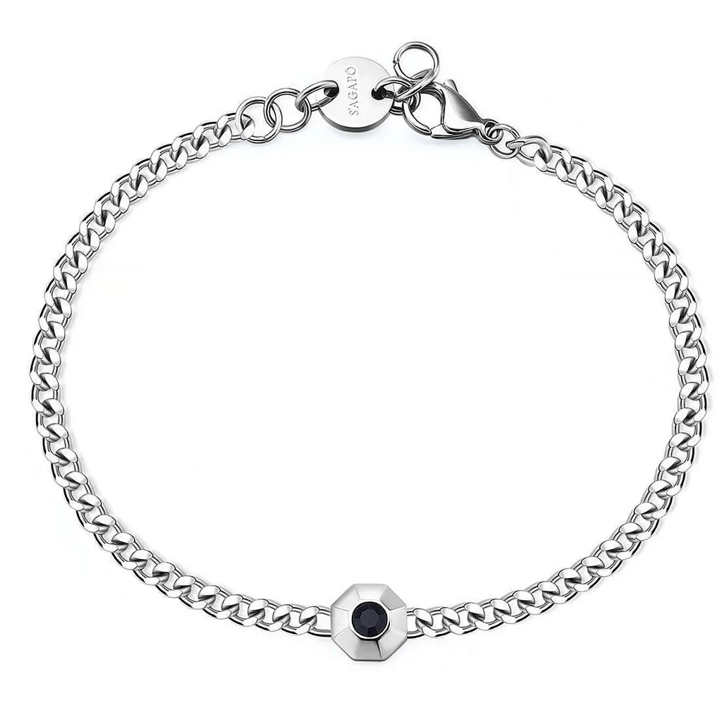 Sagapò Snap Bracciale Uomo Acciaio 316L: Accessorio Silver Look