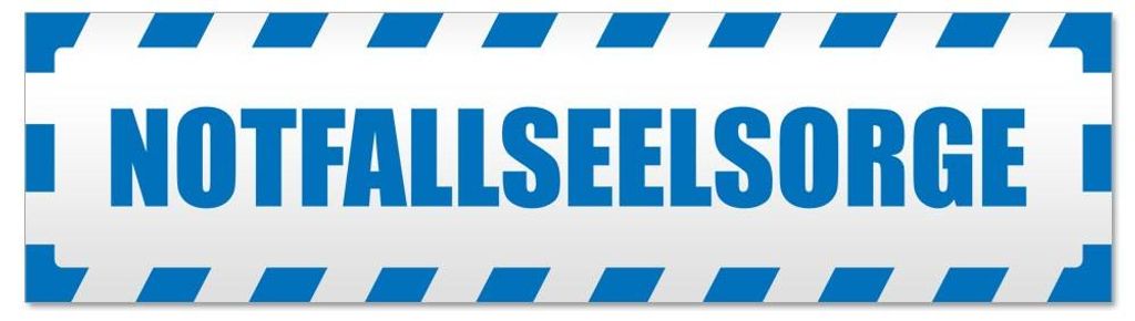 Kiwistar - Autoaufkleber - Blau - 45 x 12 cm - Notfallseelsorge gestreift - Hinweis Aufkleber Sticker für Auto, Kfz, Fahrrad, PKW, LKW