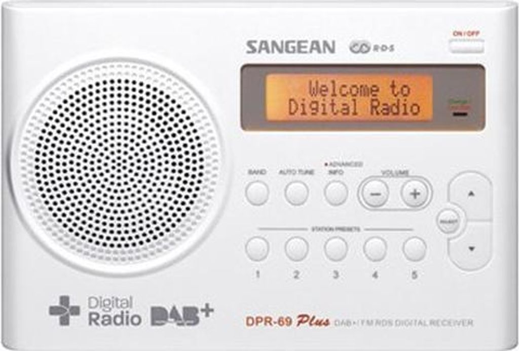 Radio Sangean DPR-69, FM, RDS, uscita cuffie, DAB+, Immagine del prodotto 