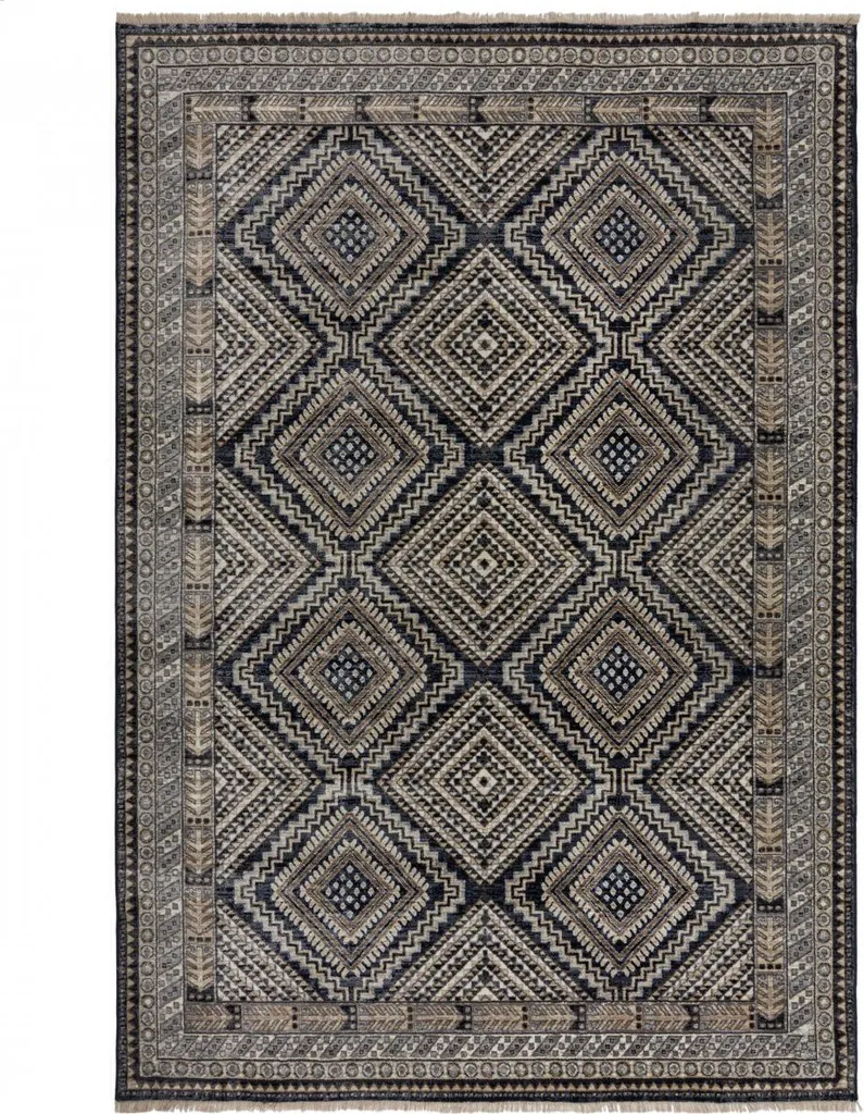 Tapis traditionnel bleu Cooper Babylon 80x150 cm - Qualité supérieure