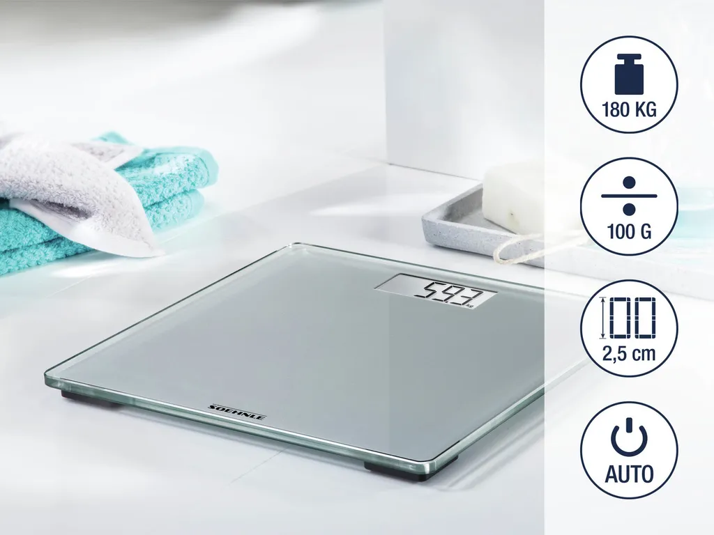 Pèse-personne PWD Style Sense Compact 300 - Balance Digitale Précise - 12