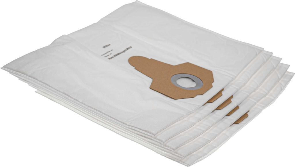 vhbw 5x Staubbeutel kompatibel mit Alfatec Aqua Dry 30 ASPB, Aqua Dry 20 Aquaclean, Aqua Clean 200, Lavatutto A 53 Staubsauger - 45cm x 30cm Weiß