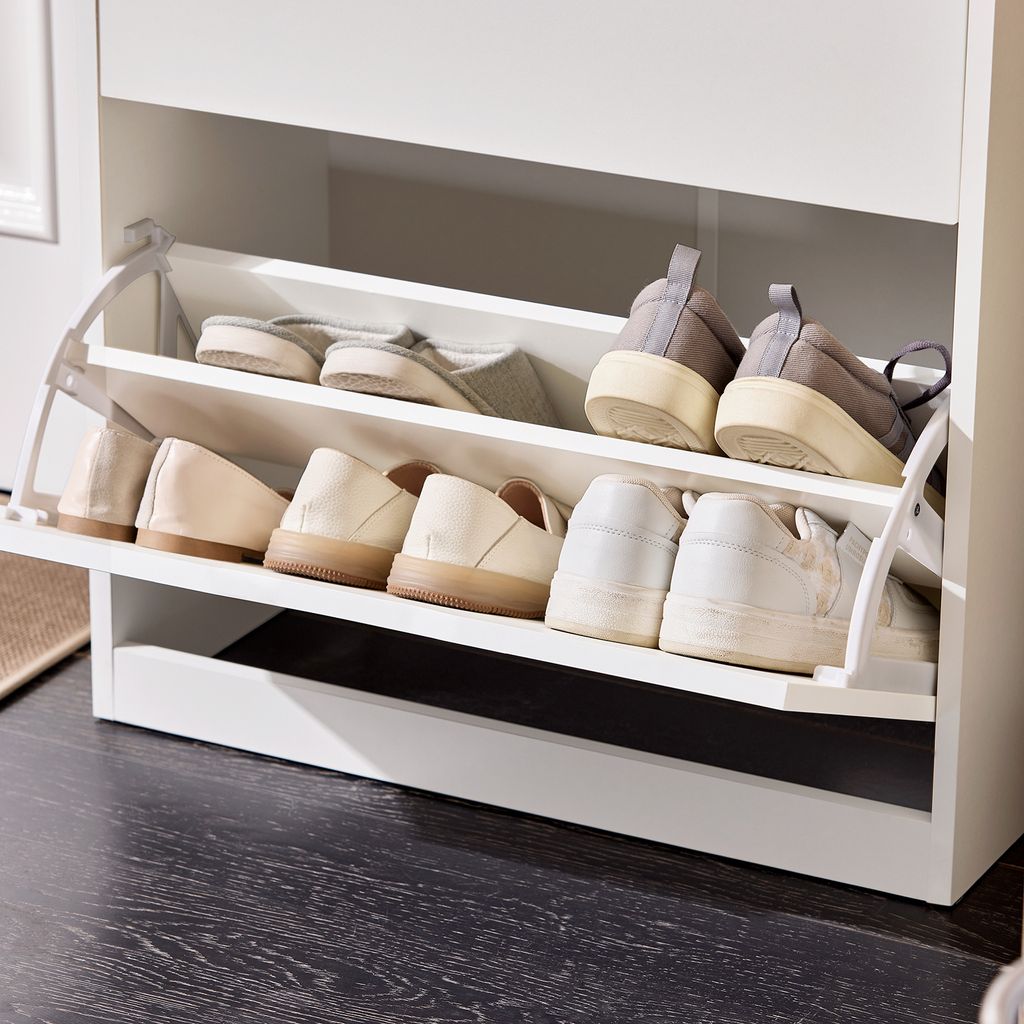 SoBuy Schuhschrank Schmal Schuhkipper Schmal mit 2 Klappen Produktbild 