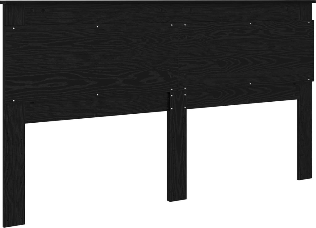 vidaXL Kopfteil mit Kopfteil Schwarz Eichen-Optik 200 cm Holzwerkstoff