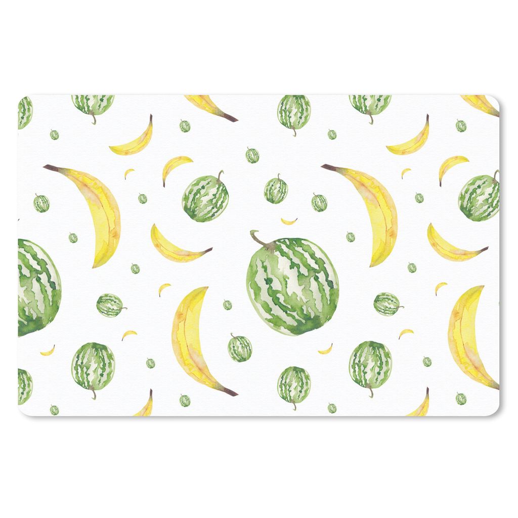 MuchoWow Mauspad Mousepad Bananen - Melonen - Schablonen 27x18 cm - Mousepads - Maus Mat - Pad - Mausunterlage - Büroartikel - Desk Matten