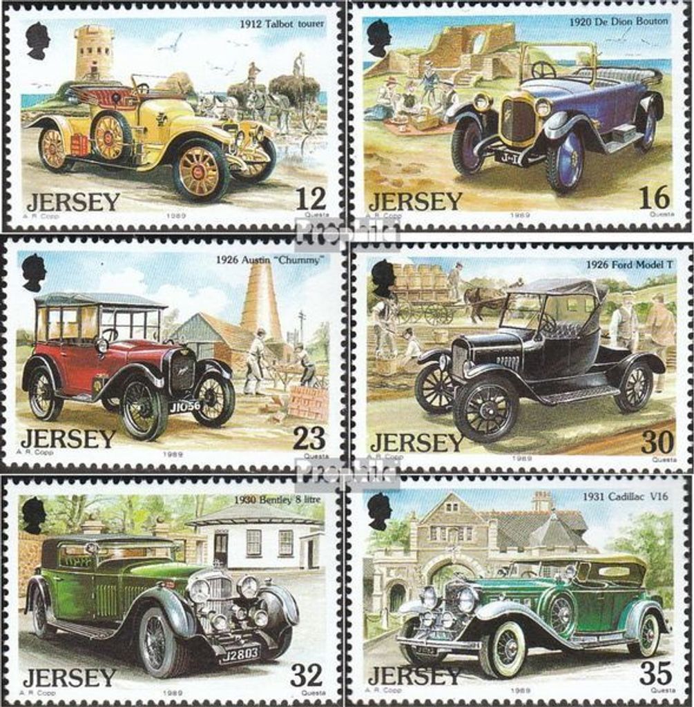 Briefmarken GB - Jersey 1989 Mi 457-462 (kompl.Ausg.) postfrisch Auromobile