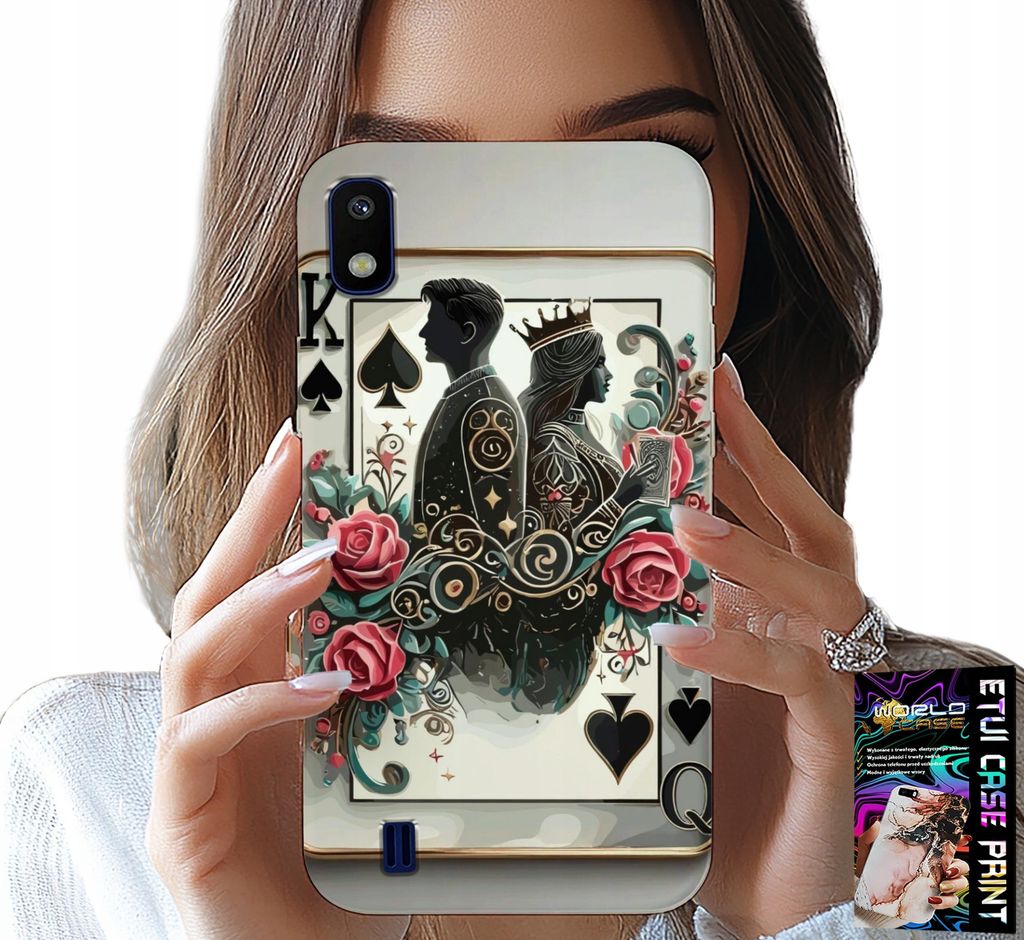 Etui Für Samsung A10 - Karte König Pokerkarte + Glas