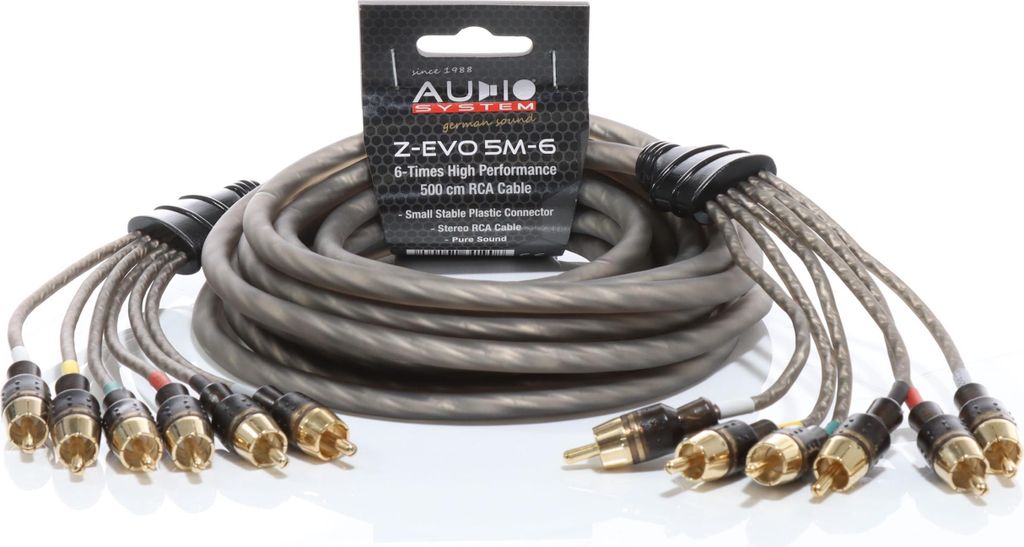 System audio Z-EVO 5.0M-6 – 6-krotny kabel cinch, 5 m Zdjęcie produktu 