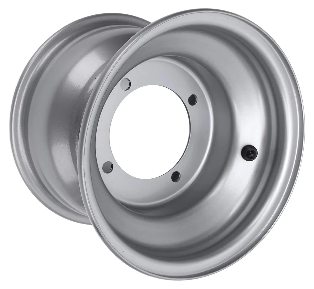 Jante 8 pouces en alliage 18 x 9,50-8 avec moyeu 4 trous 110mm argent