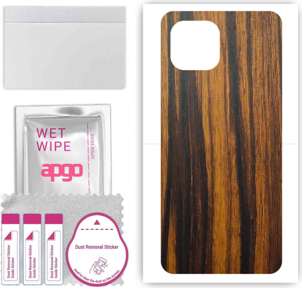 apgo Rückseite Schutzfolie, Skin, kompatibel mit Redmi A2, Hinten Displayschutzfolie aus Vinylfolie, kratzfest, einfache Montage - Tigerwood