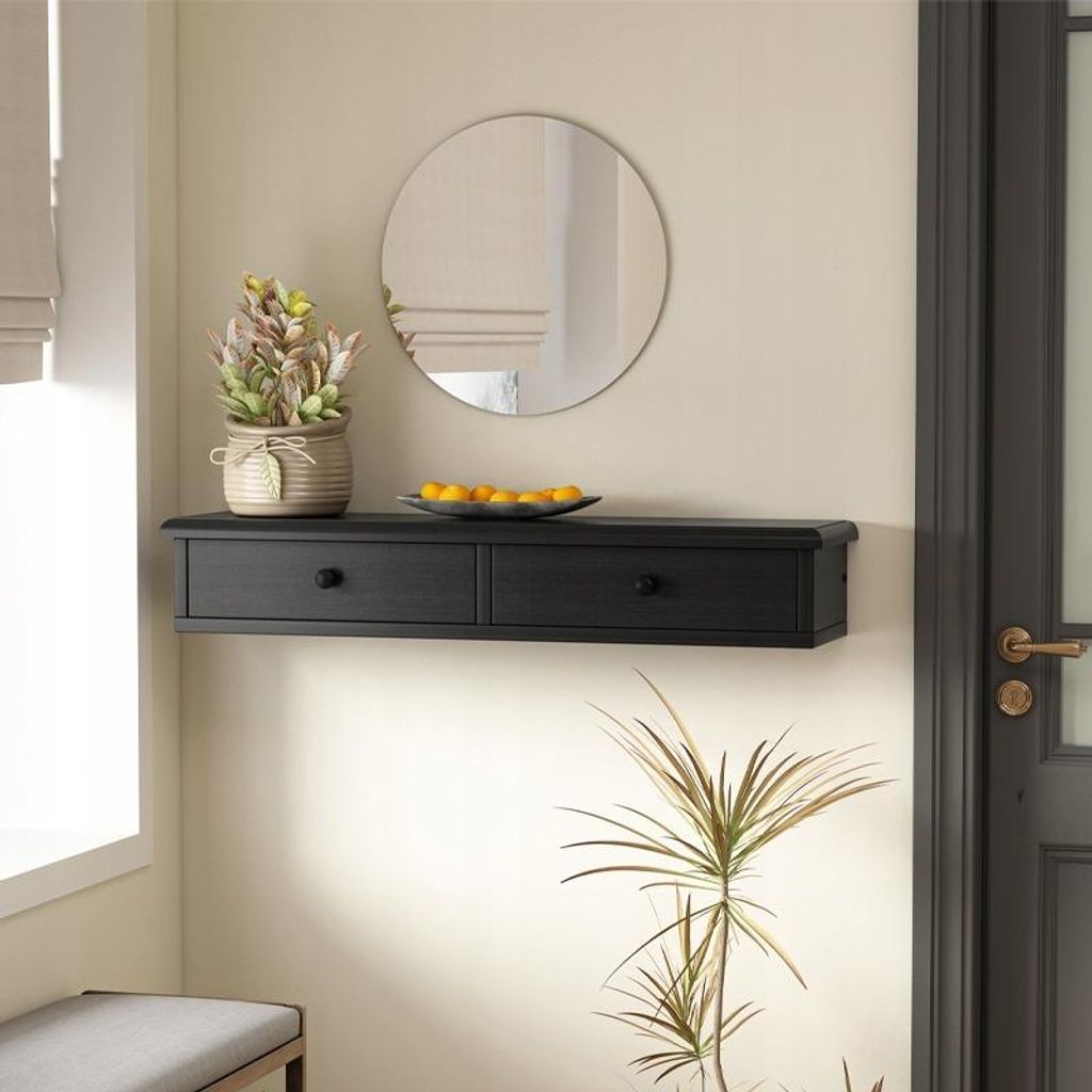 Hängende Regal mit Schubladen schwarz modernen Wandschrank