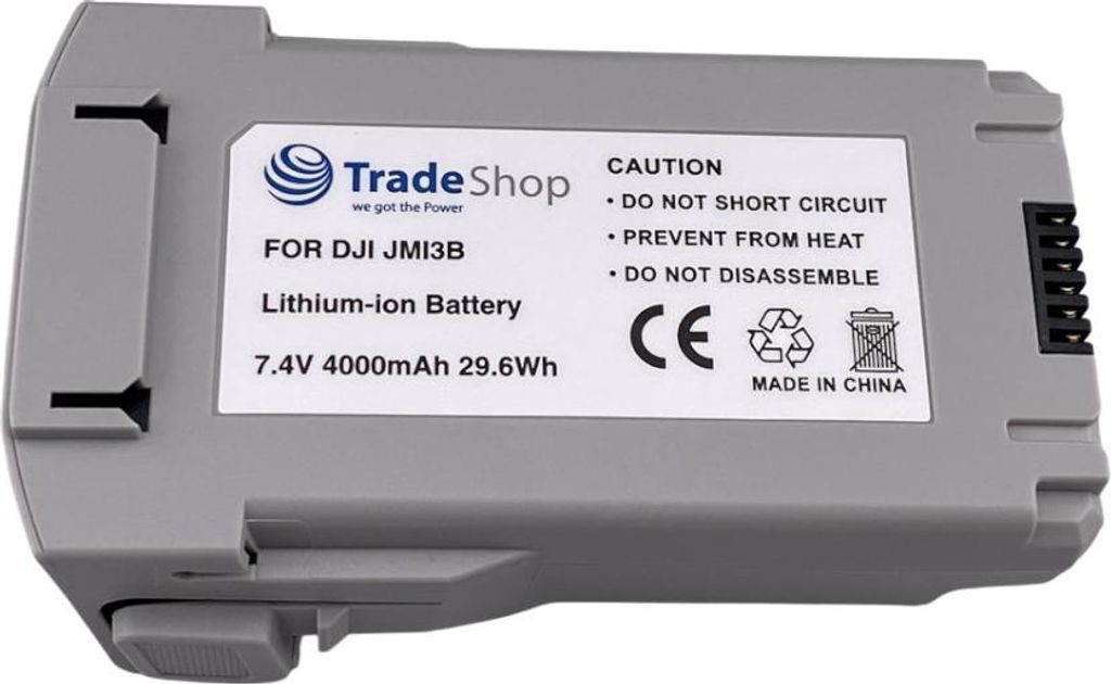 Trade-Shop Li-Ion Akku 7,4V / 4000mAh kompatibel mit DJI Mini 3, Mini 3 Pro, Mini 4 ersetzt JMI3B, BWX162 / Zubehör für Drohne