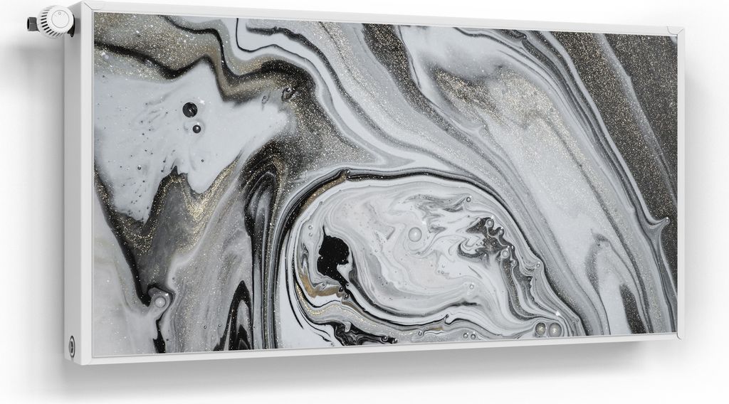 DEQORI Magnetmatte Heizung beschreibbar 120x60 cm 'Aufwendiger Marmordekor' Magnetfolie