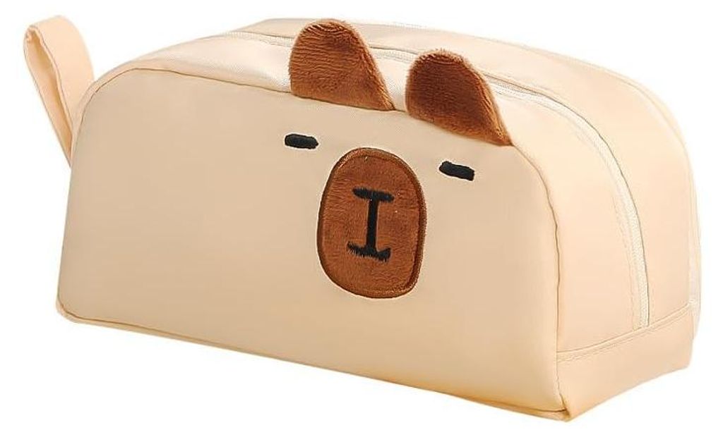 Federmäppchen mit großem Fassungsvermögen, ein schönes Federmäppchen für Büro oder Schule, geeignet für Mädchen und Jungen (beige).