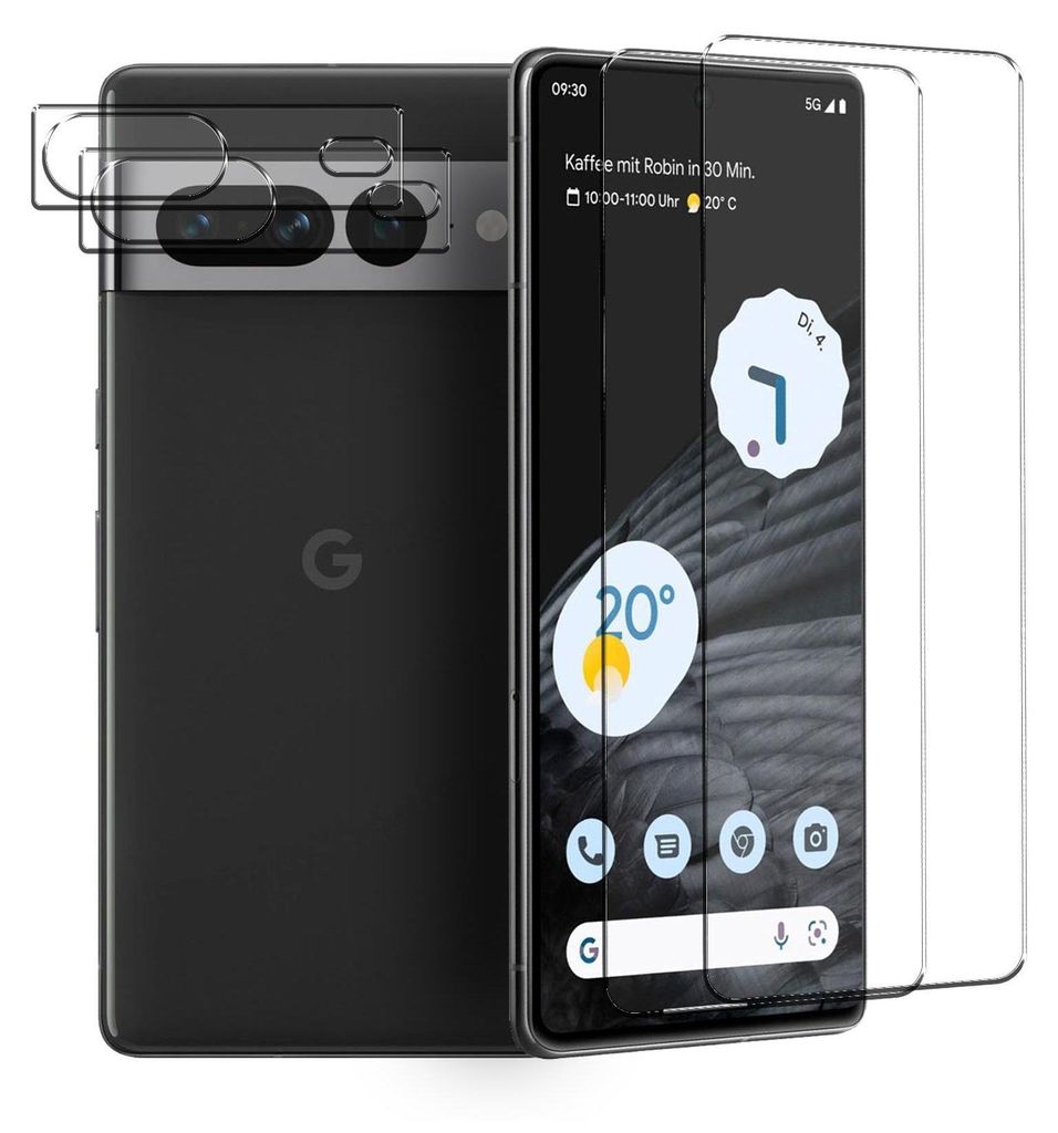 Panzerglas für Google Pixel 7 Pro Schutzfolie 2x Kamera Schutzglas Folie 2x Panzerfolie