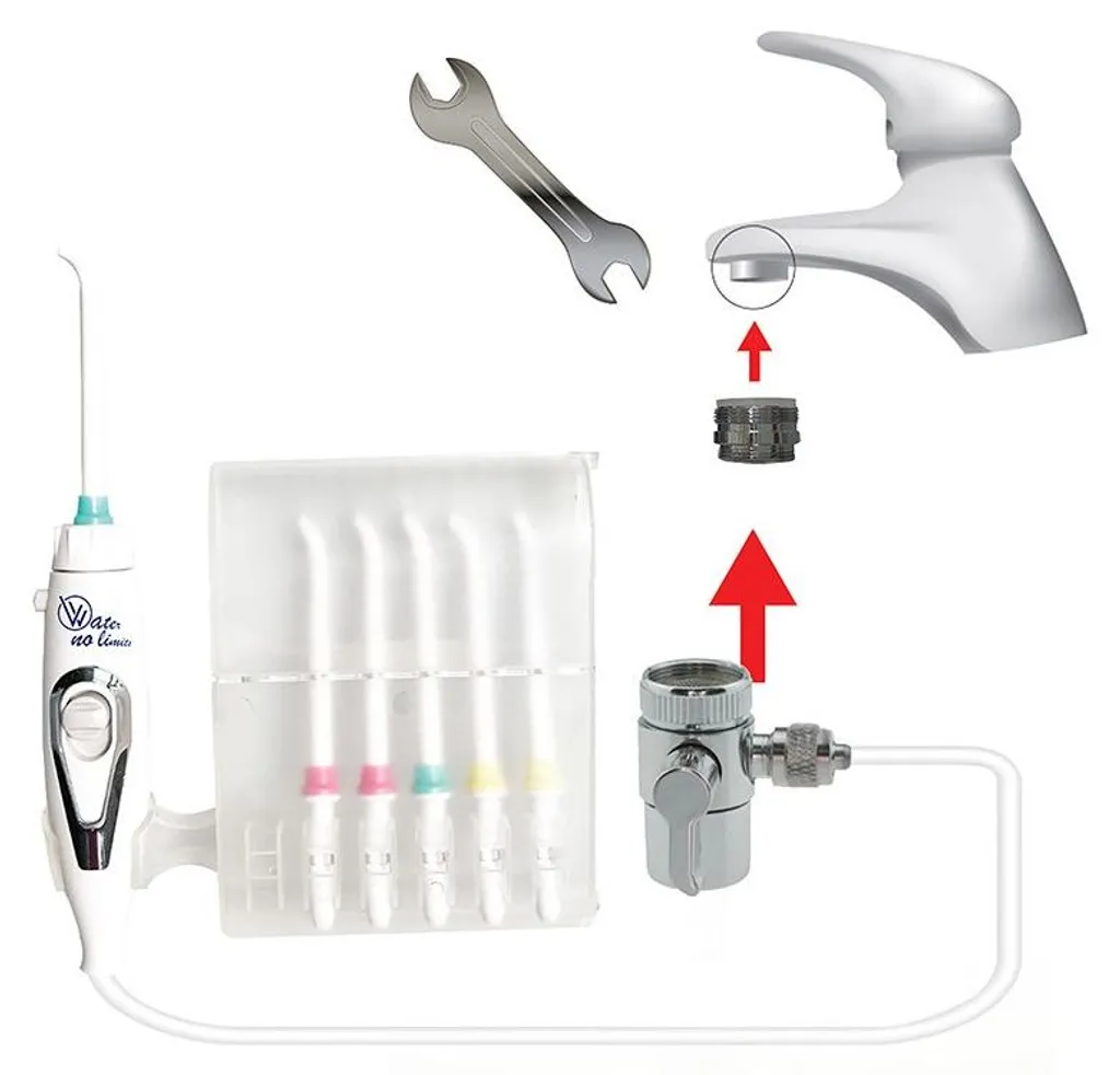 Hydropulseur Dentaire sans Batterie avec Jet d'Eau Illimité Blanc - 6