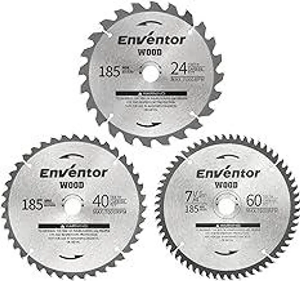 Set Lame Enventor TCT 185mm x 20mm per Legno e Multimateriale