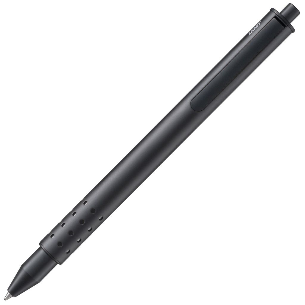 LAMY swift schwarz Tintenroller Edelstahl Strichbreite B Tintenrollermine M 66 in blau