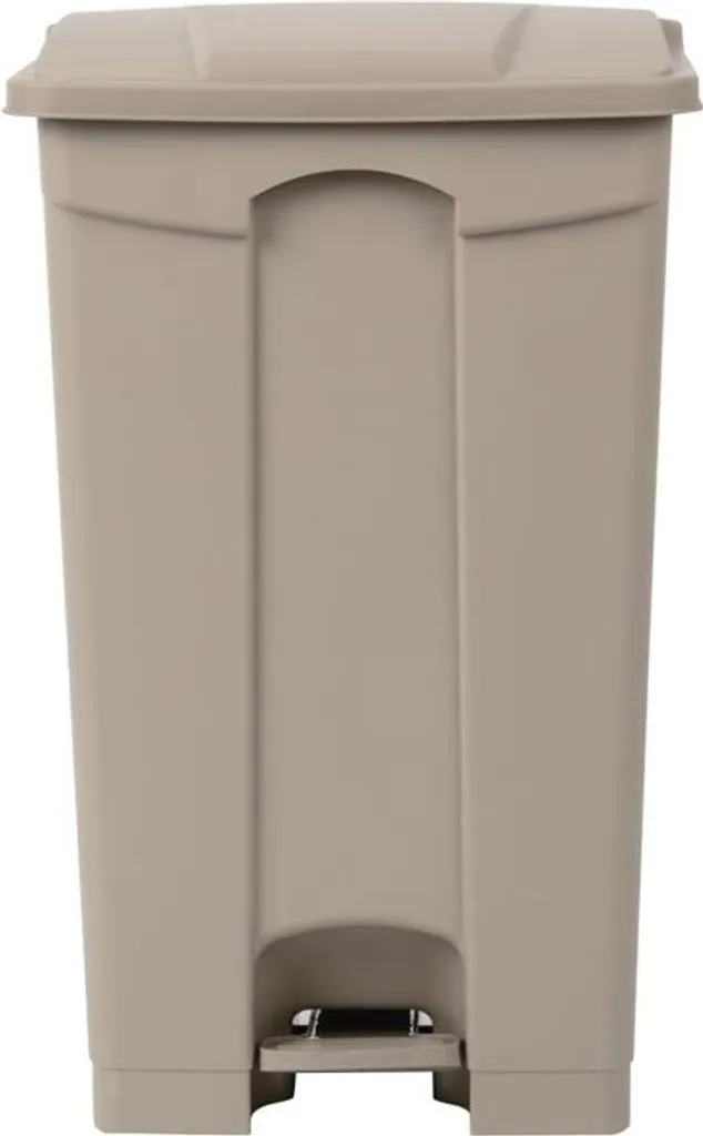Poubelle de cuisine 87L Jantex beige à pédale hygiénique et grand format