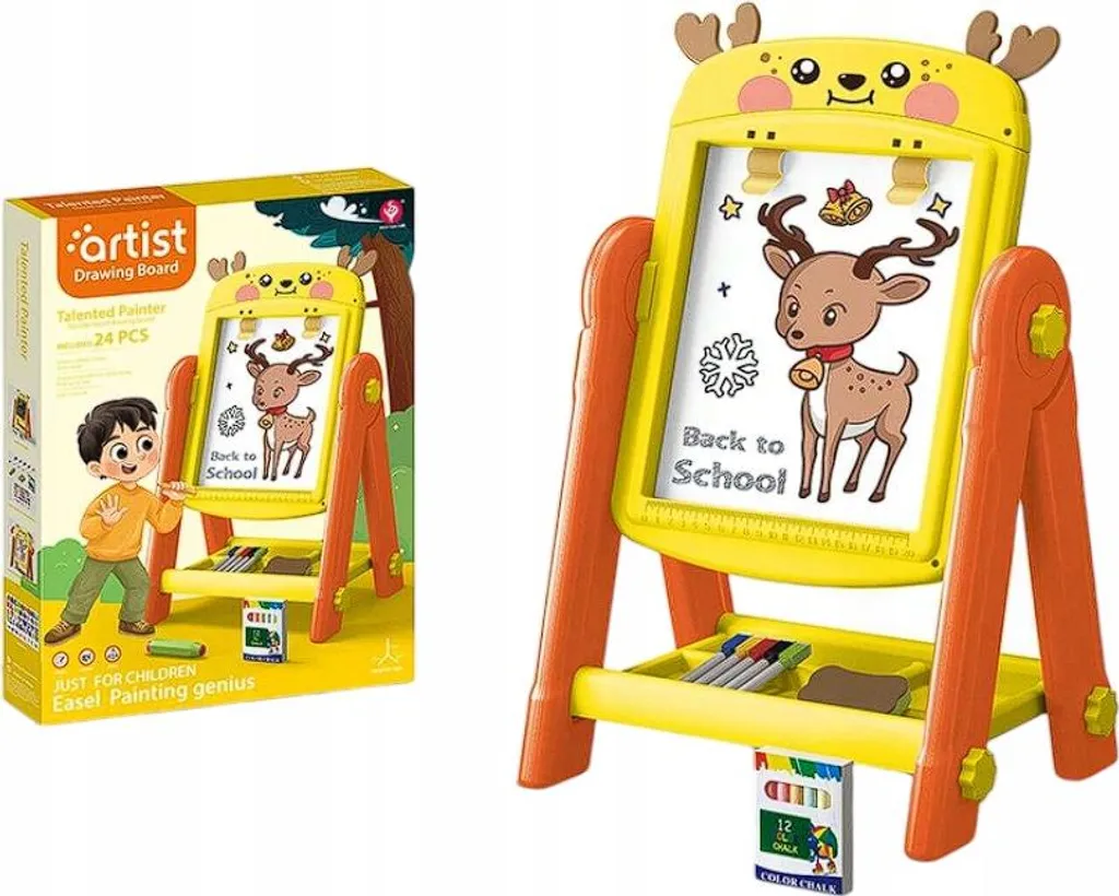 Activité manuelle enfant planche cerf - Set créatif pour apprendre à dessiner