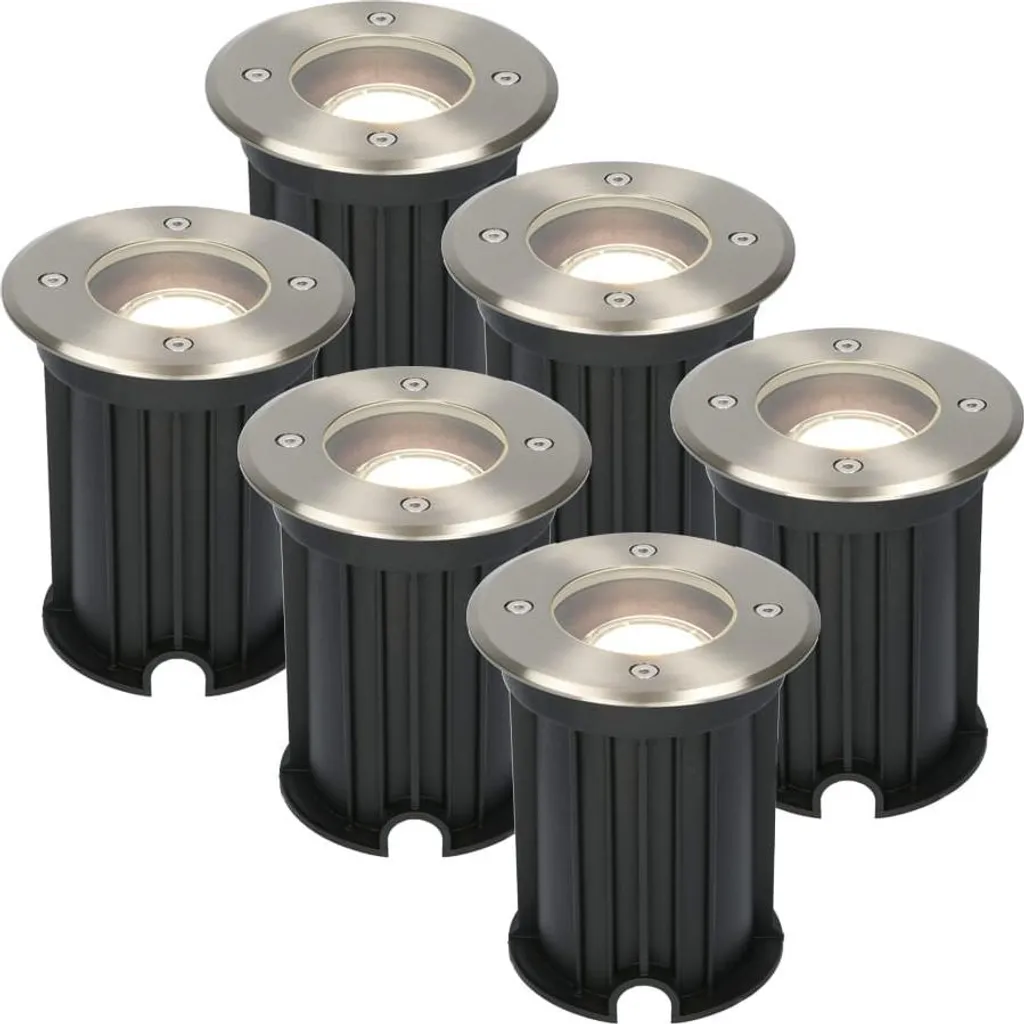 Spot LED au sol 4W GU10 4000K IP67 Inox HOFTRONIC - Lot de 6 pièces