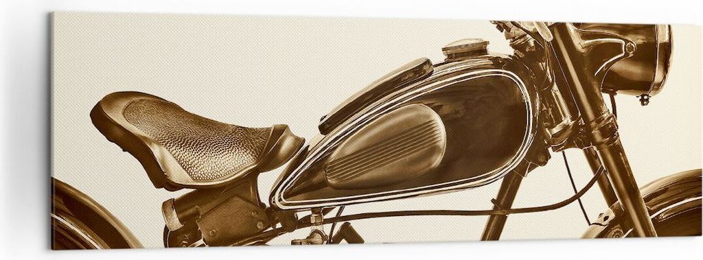 Bild auf Leinwand - Leinwandbild - motor retro - 160x50cm - Wand Bild - Wanddeko - Wandbilder - Leinwanddruck - Bilder - Kunstdruck - Wanddekoratio...